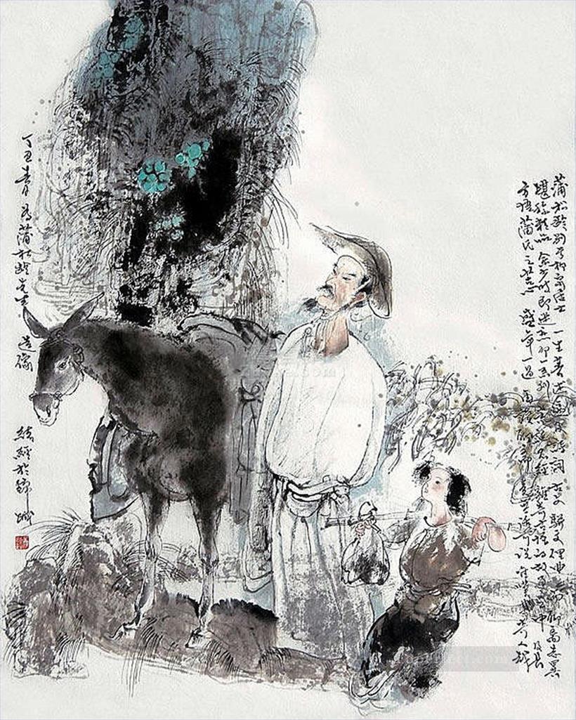 Wu Xujing chica de tinta china Pintura al óleo